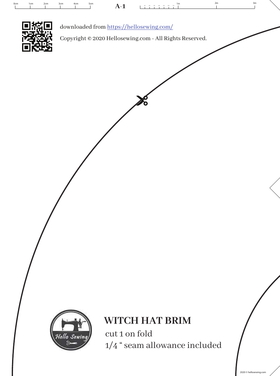 Witch Hat Sewing Template Download Printable PDF Templateroller