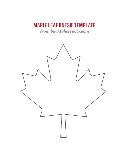 Maple Leaf Onesie Template Download Pdf