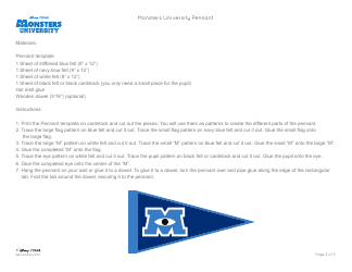 Monsters University Pennant Templates, Page 3