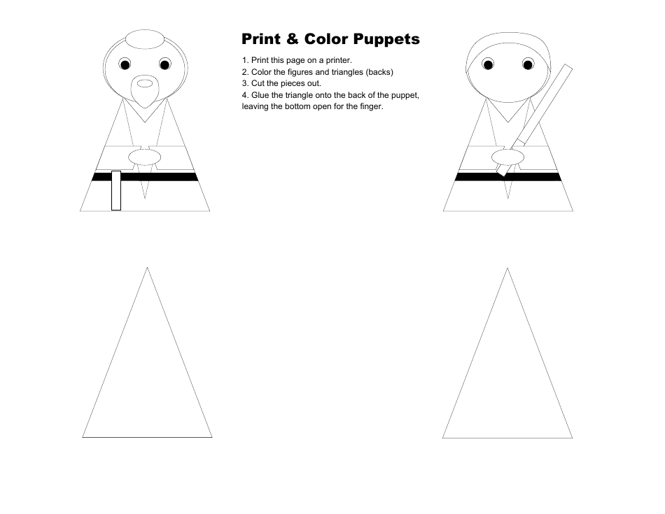 Star Wars Felt Finger Puppet Templates, Page 3