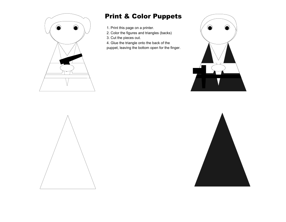 Star Wars Felt Finger Puppet Templates, Page 6