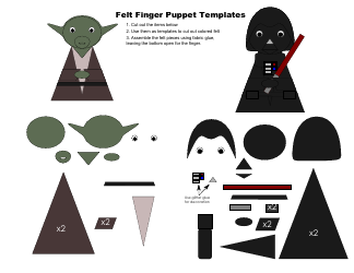 Star Wars Felt Finger Puppet Templates, Page 7