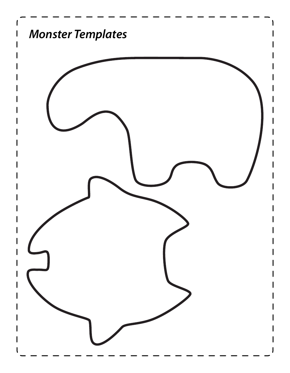 Plush Monster Sewing Pattern Templates, Page 5