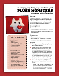Document preview: Plush Monster Sewing Pattern Templates