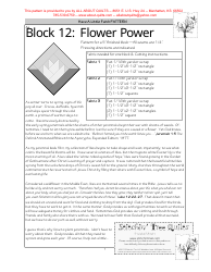 Document preview: Flower Power Quilt Block Pattern