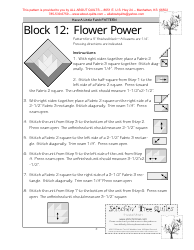 Flower Power Quilt Block Pattern, Page 2