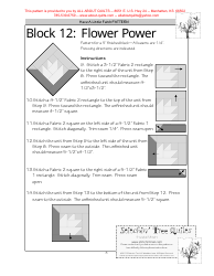 Flower Power Quilt Block Pattern, Page 3