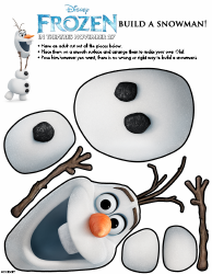 Document preview: Disney Frozen Snowman Template