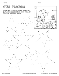 Document preview: Star Tracing Worksheet