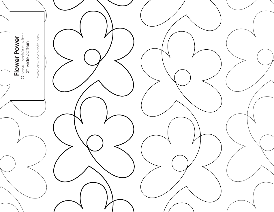 Flower Power Wide Pattern Template, Page 1