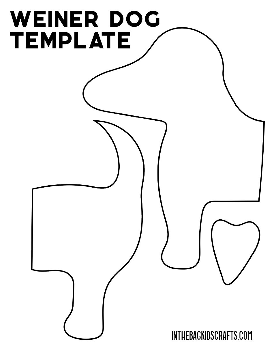 Weiner Dog Name Craft Template, Page 3