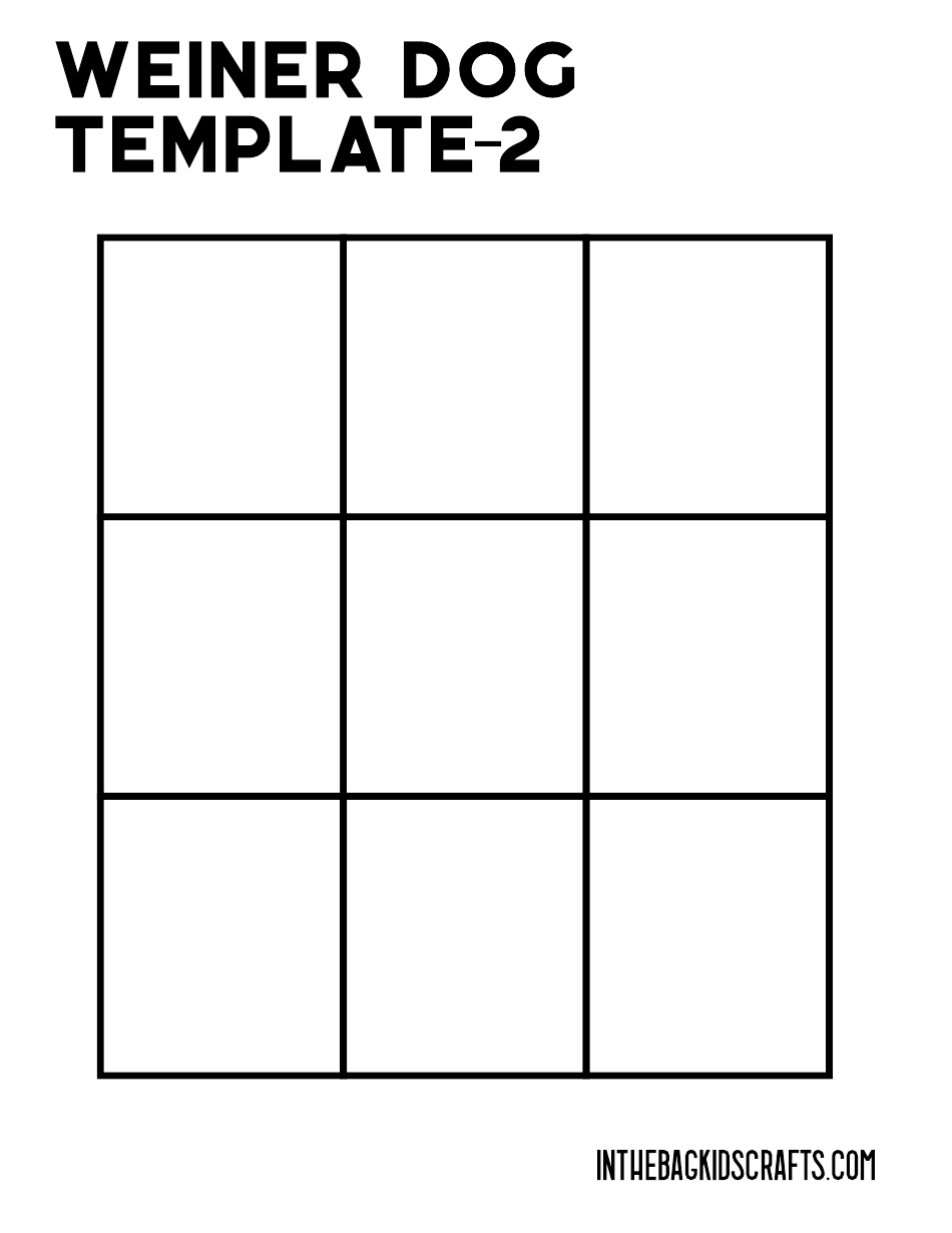 Weiner Dog Name Craft Template, Page 4