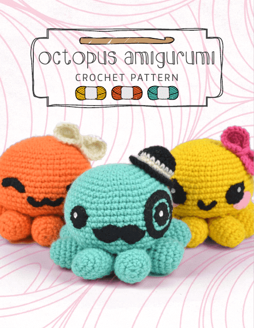 Octopus Amigurumi Crochet Pattern Templates