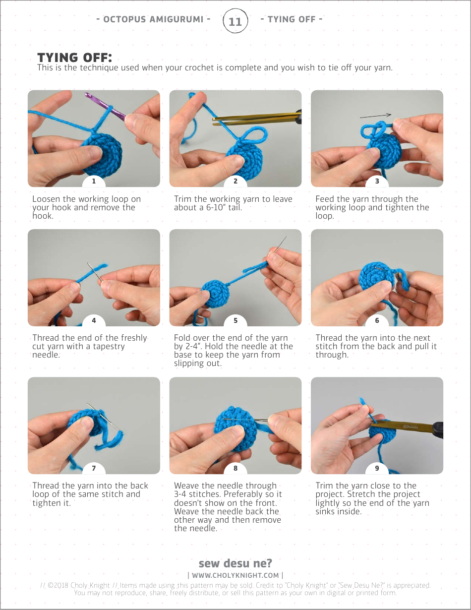 Octopus Amigurumi Crochet Pattern Templates, Page 11