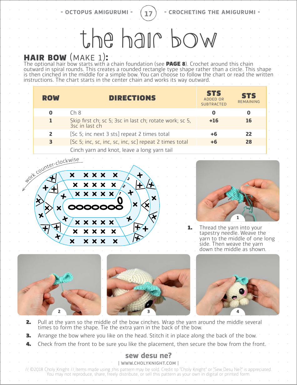 Octopus Amigurumi Crochet Pattern Templates, Page 17