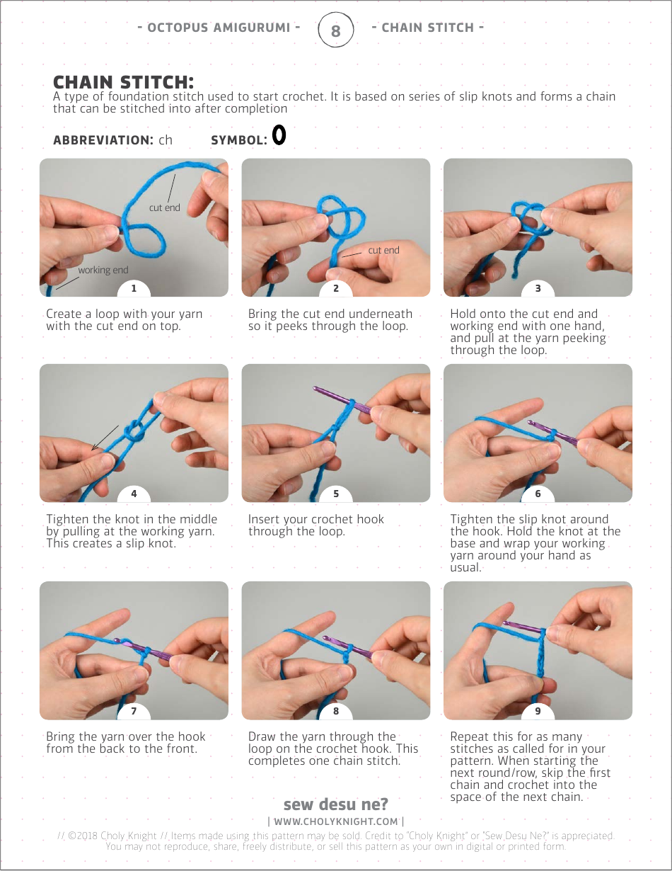 Octopus Amigurumi Crochet Pattern Templates, Page 8