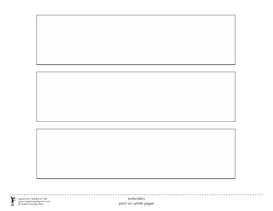 Leprechaun Headband Craft Templates, Page 3