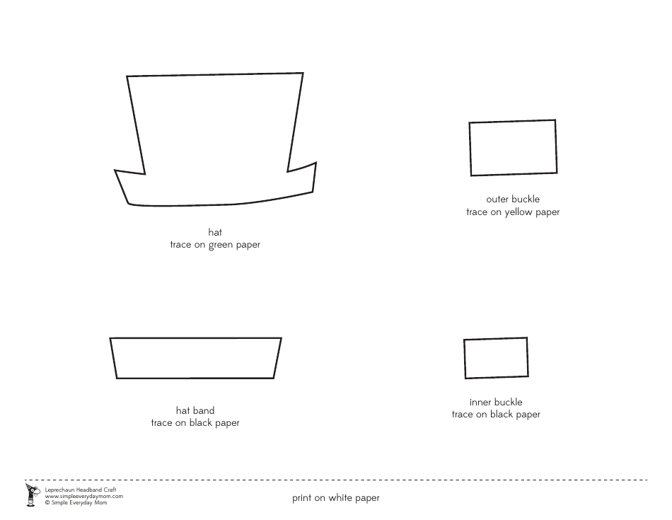 Leprechaun Headband Craft Templates, Page 5