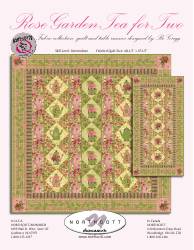 Rose Garden Tea for Two Table Runner Pattern Templates, Page 2