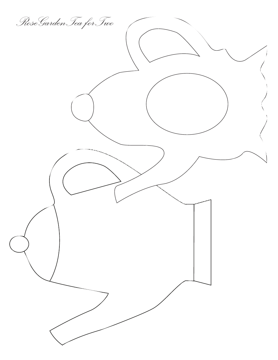 Rose Garden Tea for Two Table Runner Pattern Templates, Page 6