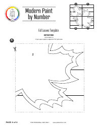 Fall Leaves Paint by Number Templates, Page 4