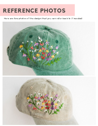 Wildflower Hat Embroidery Pattern, Page 11