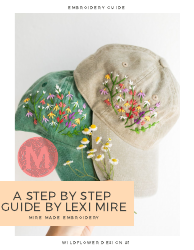 Wildflower Hat Embroidery Pattern