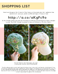 Wildflower Hat Embroidery Pattern, Page 20