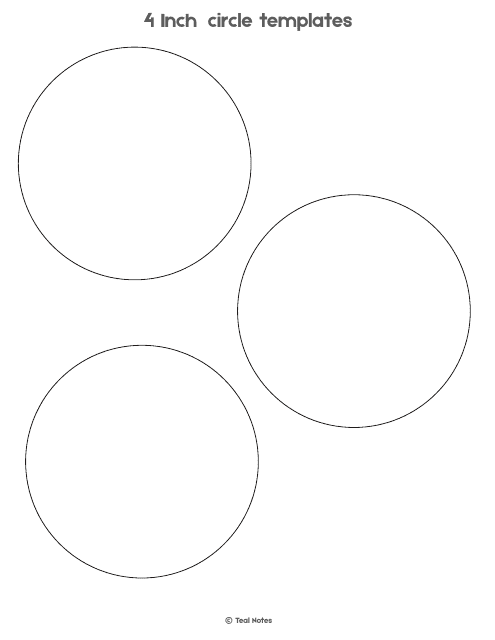 4 Inch Circle Templates