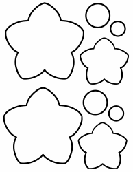 Flower Outline Templates - Two Types, Page 4