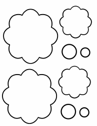 Flower Outline Templates - Two Types, Page 6