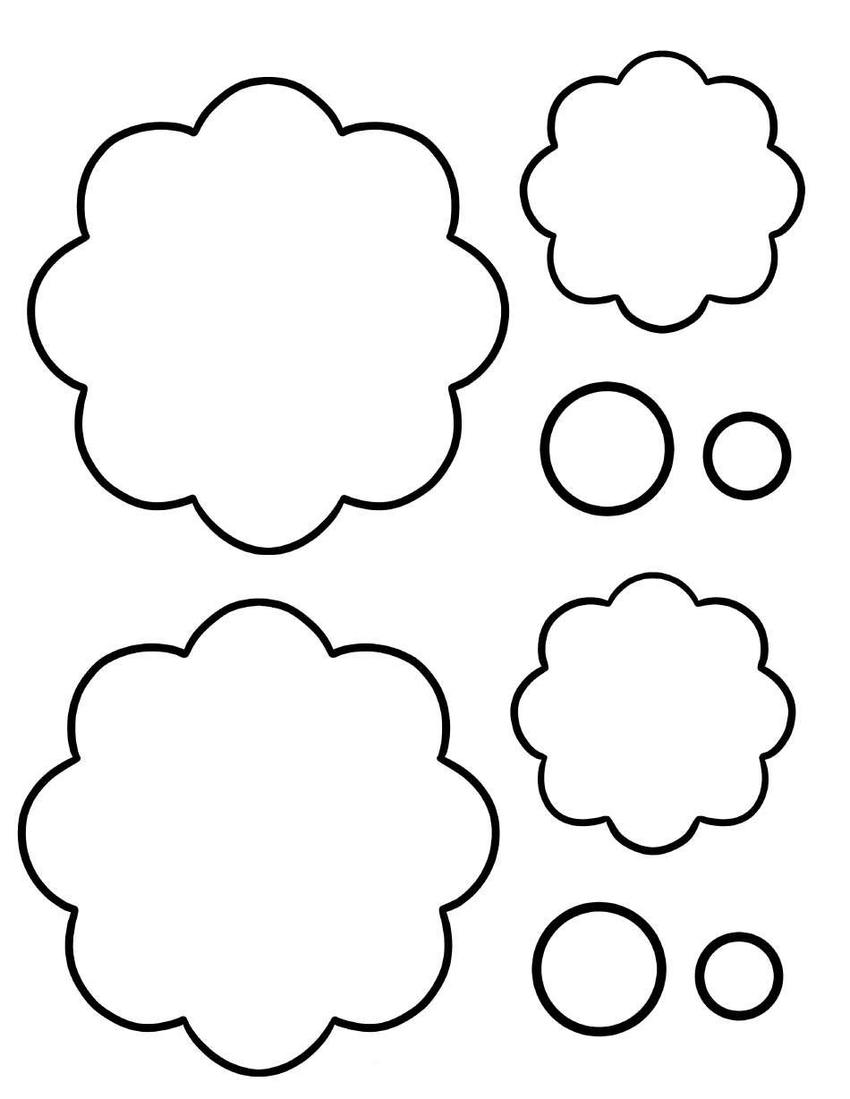 Flower Outline Templates - Two Types, Page 6