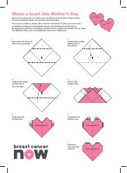 Document preview: Mother's Day Origami Heart Guide