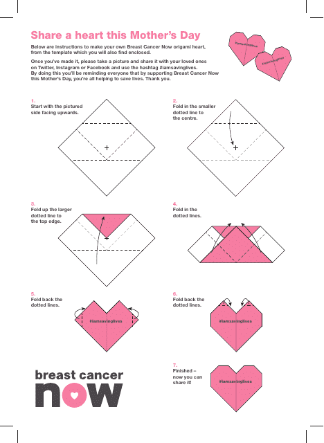 Mother's Day Origami Heart Guide