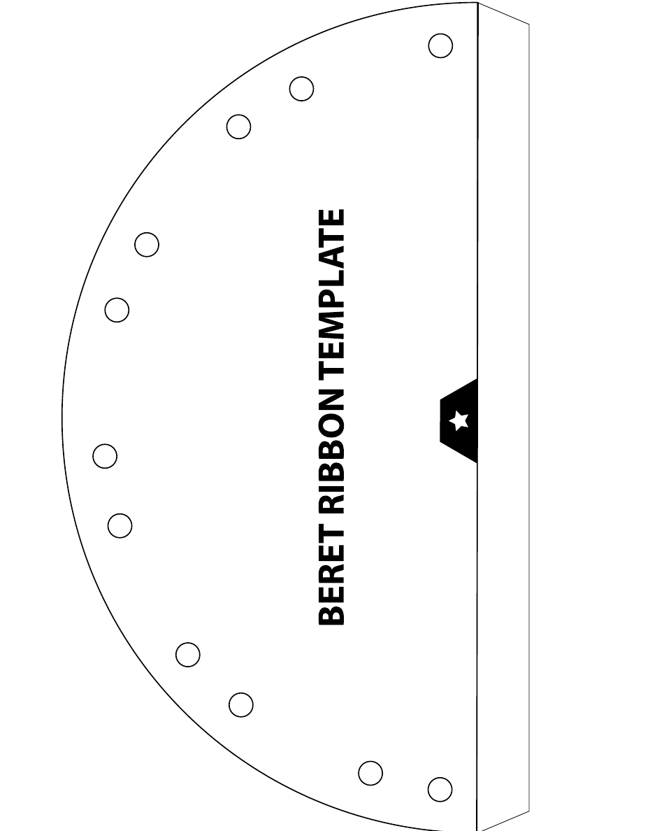 Beret Ribbon Template, Page 1