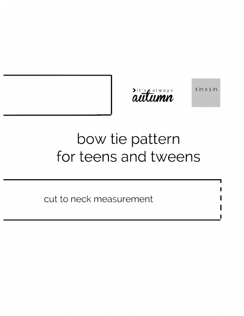 Bow Tie Pattern Template