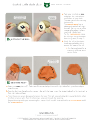 Duck Plush Sewing Pattern Templates, Page 14