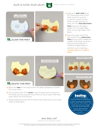 Duck Plush Sewing Pattern Templates, Page 15
