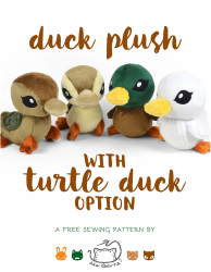 Duck Plush Sewing Pattern Templates