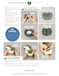 Duck Plush Sewing Pattern Templates, Page 21