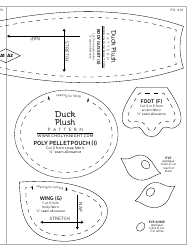 Duck Plush Sewing Pattern Templates, Page 27