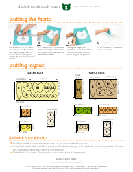 Duck Plush Sewing Pattern Templates, Page 5