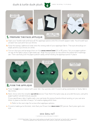 Duck Plush Sewing Pattern Templates, Page 6