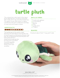 Turtle Plush Sewing Pattern Templates, Page 2