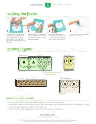 Turtle Plush Sewing Pattern Templates, Page 5