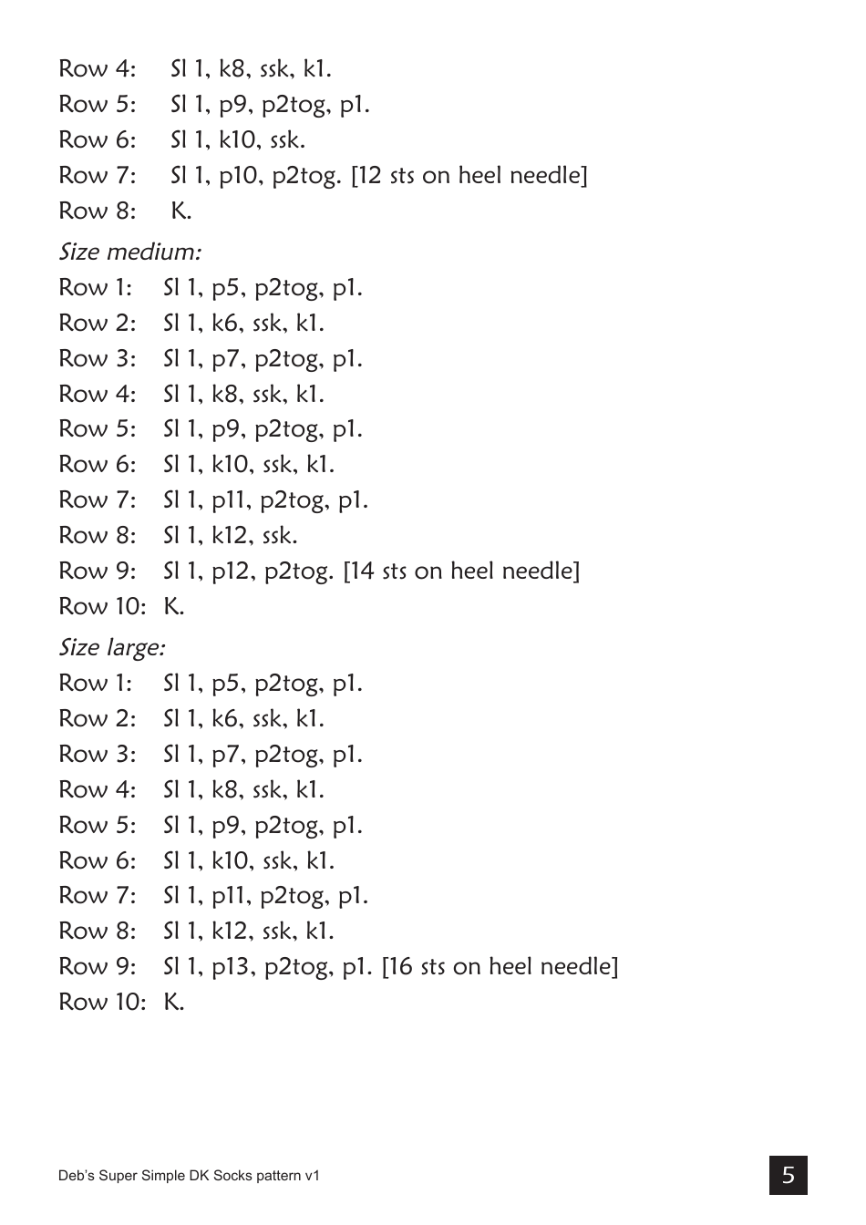 Simple Dk Socks Knitting Pattern, Page 5