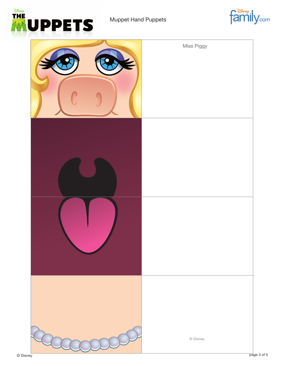 The Muppets Hand Puppet Templates, Page 3