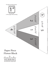 Flower Block Sewing Pattern Templates, Page 2