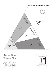 Flower Block Sewing Pattern Templates, Page 3
