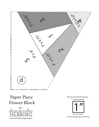 Flower Block Sewing Pattern Templates, Page 4